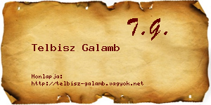 Telbisz Galamb névjegykártya